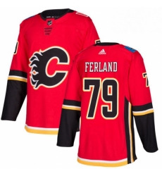 Mens Adidas Calgary Flames 79 Michael Ferland Authentic Red Home NHL Jersey 