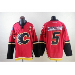 NHL Calgary Flames #5 Mark Giordano Red Stitched Jerseys