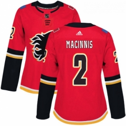 Womens Adidas Calgary Flames 2 Al MacInnis Premier Red Home NHL Jersey 