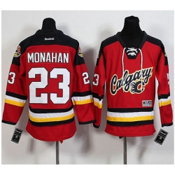 Calgary Flames #23 Sean Monahan Red Alternate Stitched Youth NHL Jersey