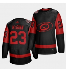 Carolina Hurricanes 23 Brock McGinn Black Men 2021 Stadium Series Outdoor Game Jersey