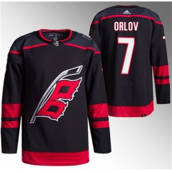 Men Carolina Hurricanes 7 Dmitry Orlov Black Stitched Jersey