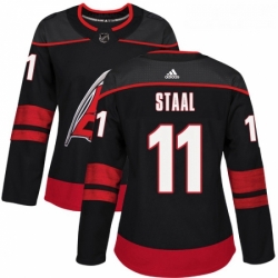 Womens Adidas Carolina Hurricanes 11 Jordan Staal Authentic Black Alternate NHL Jersey 