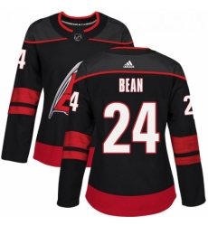 Womens Adidas Carolina Hurricanes 24 Jake Bean Authentic Black Alternate NHL Jersey 