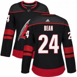Womens Adidas Carolina Hurricanes 24 Jake Bean Authentic Black Alternate NHL Jersey 