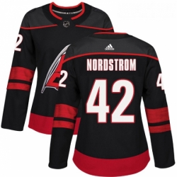 Womens Adidas Carolina Hurricanes 42 Joakim Nordstrom Authentic Black Alternate NHL Jersey 