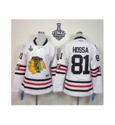 women nhl jerseys chicago blackhawks #81 hossa white[2015 winter classic][2015 stanley cup]