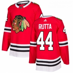 Youth Adidas Chicago Blackhawks 44 Jan Rutta Authentic Red Home NHL Jersey 