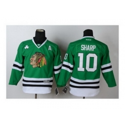 Youth nhl jerseys chicago blackhawks #10 patrick sharp green[patch A]