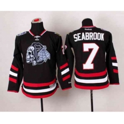 youth nhl jerseys chicago blackhawks #7 seabrook black[2014 new stadium]