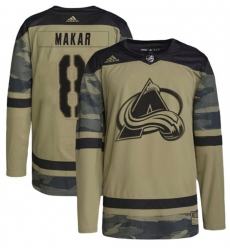 Men Colorado Avalanche 8 Cale Makar Camo Salute To Service Stitched Jersey