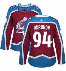 Womens Adidas Colorado Avalanche 94 Andrei Mironov Authentic Burgundy Red Home NHL Jersey 