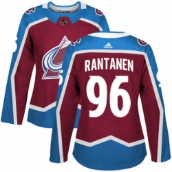 Womens Adidas Colorado Avalanche 96 Mikko Rantanen Premier Burgundy Red Home NHL Jersey 