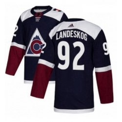 Youth Adidas Colorado Avalanche 92 Gabriel Landeskog Authentic Navy Blue Alternate NHL Jersey 