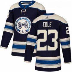 Youth Adidas Columbus Blue Jackets 23 Ian Cole Authentic Navy Blue Alternate NHL Jersey 