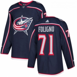 Youth Adidas Columbus Blue Jackets 71 Nick Foligno Premier Navy Blue Home NHL Jersey 