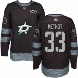 Mens Adidas Dallas Stars 33 Marc Methot Authentic Black 1917 2017 100th Anniversary NHL Jersey 