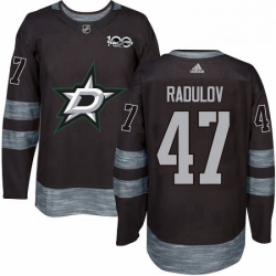 Mens Adidas Dallas Stars 47 Alexander Radulov Premier Black 1917 2017 100th Anniversary NHL Jersey 