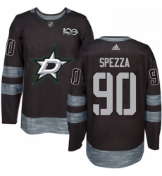 Mens Adidas Dallas Stars 90 Jason Spezza Authentic Black 1917 2017 100th Anniversary NHL Jersey 