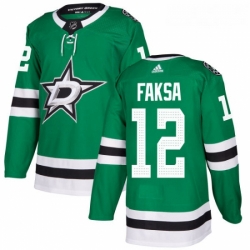 Youth Adidas Dallas Stars 12 Radek Faksa Premier Green Home NHL Jersey 