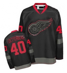 2011 Detroit 40 Henrik Zetterberg Black Ice Hockey Jersey