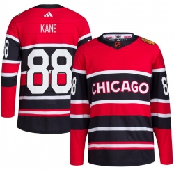 Men Detroit Red Wings 88 Patrick Kane Black Reverse Retro Stitched Jersey