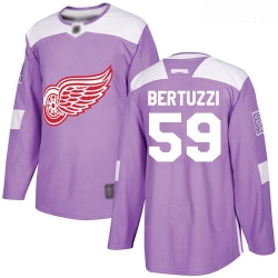 Red Wings #59 Tyler Bertuzzi Purple Authentic Fights Cancer Stitched Hockey Jersey