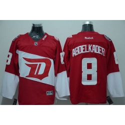 Red Wings #8 Justin Abdelkader Red 2016 Stadium Series Stitched NHL Jersey