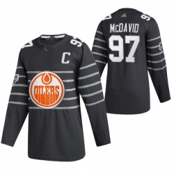 Men Edmonton Oilers 97 Connor McDavid Gray 2020 NHL All Star Game Adidas Jersey