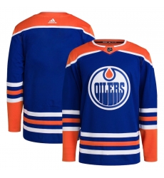 Men Edmonton Oilers Blank Royal Stitched Jersey