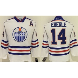 Oilers #14 Jordan Eberle White Stitched Youth NHL Jersey II