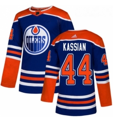 Youth Adidas Edmonton Oilers 44 Zack Kassian Authentic Royal Blue Alternate NHL Jersey 