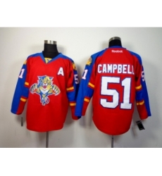 NHL Florida Panthers #51 Brian Campbell Red Home Stitched Jerseys