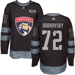 Panthers #72 Sergei Bobrovsky Black 1917 2017 100th Anniversary Stitched Hockey Jersey