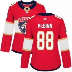 Womens Adidas Florida Panthers 88 Jamie McGinn Premier Red Home NHL Jersey 