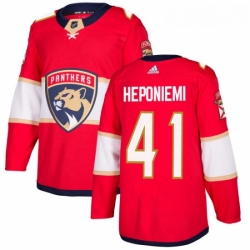 Youth Adidas Florida Panthers 41 Aleksi Heponiemi Authentic Red Home NHL Jersey 