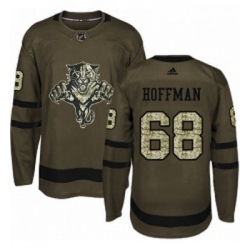 Youth Adidas Florida Panthers 68 Mike Hoffman Premier Green Salute to Service NHL Jersey 