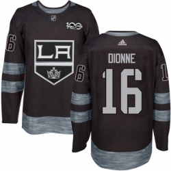 Mens Adidas Los Angeles Kings 16 Marcel Dionne Authentic Black 1917 2017 100th Anniversary NHL Jersey 