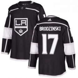 Mens Adidas Los Angeles Kings 17 Jonny Brodzinski Premier Black Home NHL Jersey 