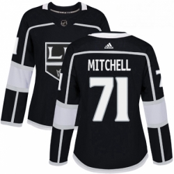 Womens Adidas Los Angeles Kings 71 Torrey Mitchell Authentic Black Home NHL Jersey 
