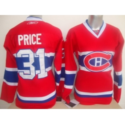 Women Montreal Canadiens 31 Price Red NHL Jersey