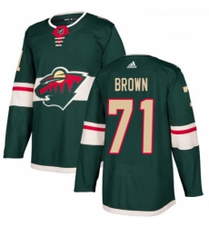 Youth Adidas Minnesota Wild 71 J T Brown Premier Green Home NHL Jerse