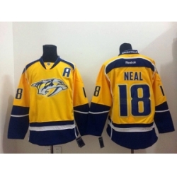 NHL nashville predators #18 neal blue-yellow Jerseys