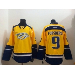 NHL nashville predators #9 forsberg blue-yellow Jerseys