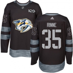 Predators #35 Pekka Rinne Black 1917 2017 100th Anniversary Stitched NHL Jersey