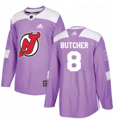 Youth Adidas New Jersey Devils 8 Will Butcher Authentic Purple Fights Cancer Practice NHL Jersey 