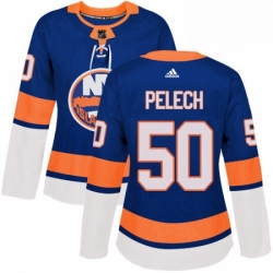 Womens Adidas New York Islanders 50 Adam Pelech Premier Royal Blue Home NHL Jersey 