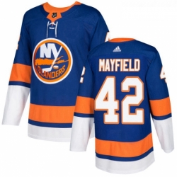 Youth Adidas New York Islanders 42 Scott Mayfield Premier Royal Blue Home NHL Jersey 