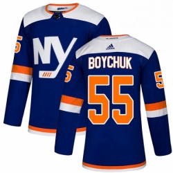 Youth Adidas New York Islanders 55 Johnny Boychuk Premier Blue Alternate NHL Jersey 