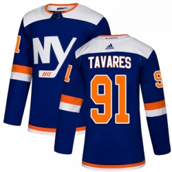 Youth Adidas New York Islanders 91 John Tavares Premier Blue Alternate NHL Jersey 